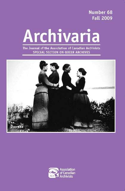 Archivaria 68 cover