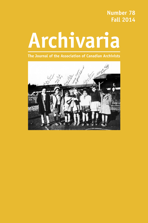 Archivaria 78 cover