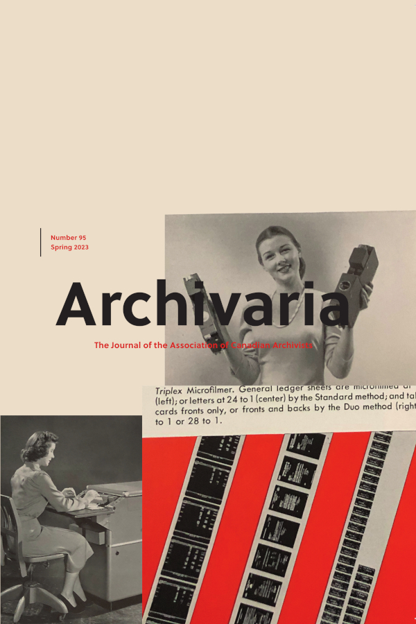 Archivaria 95 cover