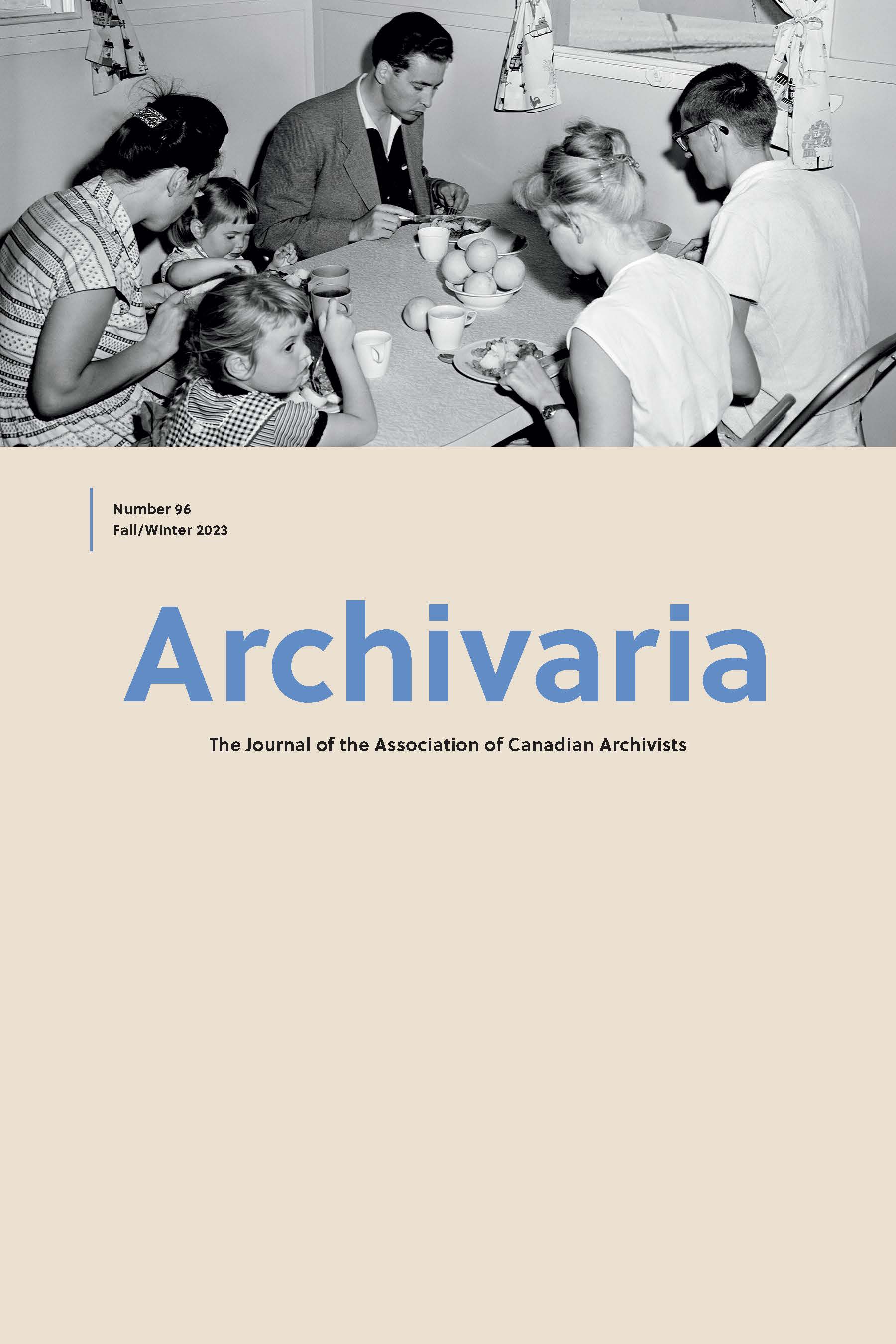 Archivaria 96 cover